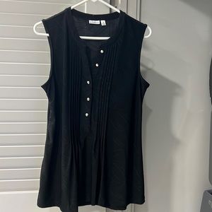 Croft & Barrow sleeveless black shirt, size medium